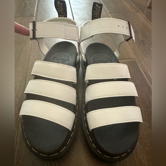 Dr Martens Blaire White Leather Sandals Women's Size US 7 - Picture 2 of 7